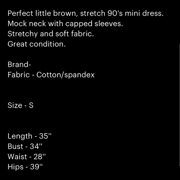 Brown stretch 90s corduroy mini dress - Picture 7 of 7